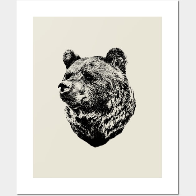 Brown bear Wall Art by Guardi